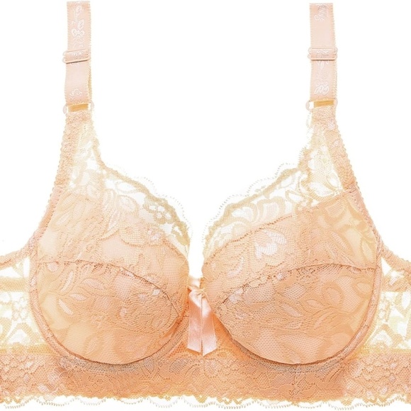 Beige lace padded bra - Picture 2 of 7